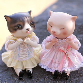 doll arttoy bisque bjd pocelain sheep cat Monica leledoll leejaeyeon