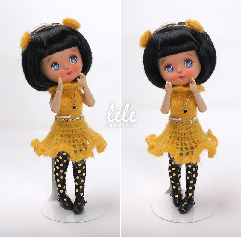 doll bjd resin leledoll neobel ori leejaeyeon light tan skin golden dog 2018